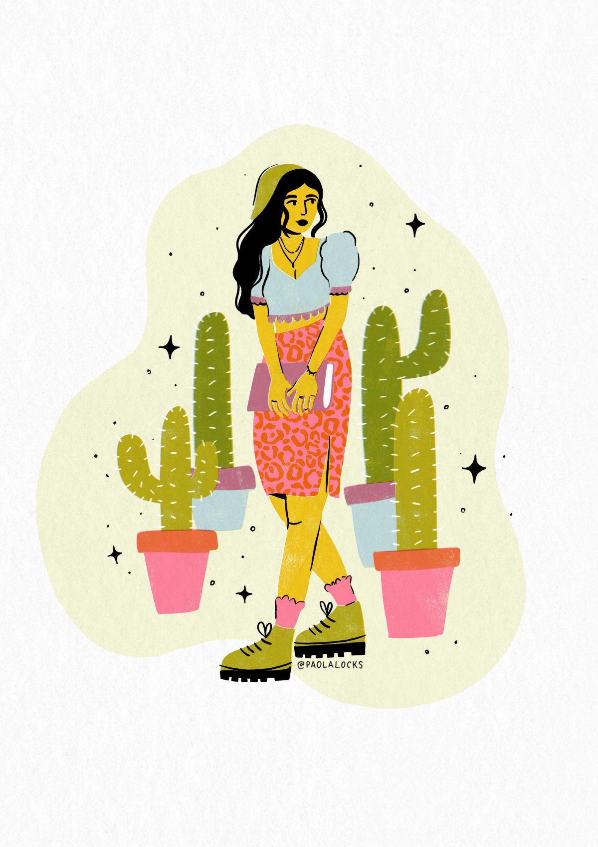Livros e Cactus | Paola Locks da Silva