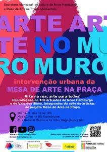 Arte no Muro - Intervenção Urbana da Mesa de Arte na Praça